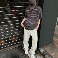 Q泥染cleanfit微喇机能拼接牛仔裤潮牌直筒裤男士高街长裤