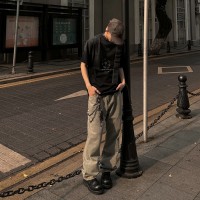 Qcleanfit潮牌微喇叭牛仔长裤男士直筒港风街头