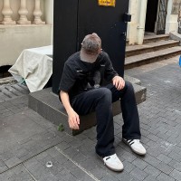 Q2024马骝黑cleanfit潮牌微喇叭牛仔长裤男士直筒港风街