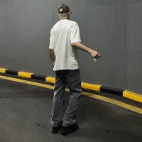 Q薄款天丝cleanfit牛仔裤清凉冰丝半松紧男士港风直筒长裤