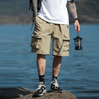 夏季新款日系宽松休闲户外抗皱速干工装短裤男运动休闲五分裤