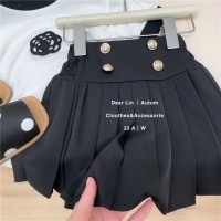 女童夏装时髦套装2024新款儿童洋气短袖花朵上衣半身百褶裙两件套