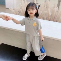 女童装夏季运动套装2024新款小儿童宝宝时髦休闲洋气网红短袖夏装