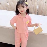 女童装夏季运动套装2024新款小儿童宝宝时髦休闲洋气网红短袖夏装