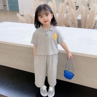 女童装夏季运动套装2024新款小儿童宝宝时髦休闲洋气网红短袖夏装