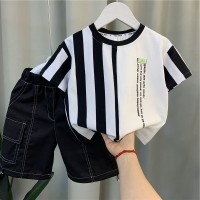 男童套装夏季2024年新款洋气网红儿童帅气时髦炸街休闲夏装两件套