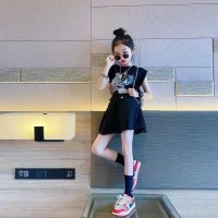 女童无袖连衣裙夏装2024新款洋气女孩中大童装夏季韩版休闲两件套