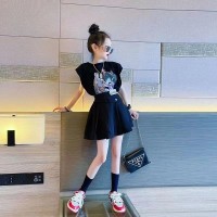 女童无袖连衣裙夏装2024新款洋气女孩中大童装夏季韩版休闲两件套