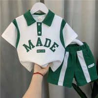 男童夏装套装新款宝宝短袖polo衫两件套帅气儿童夏季炸街休闲短袖