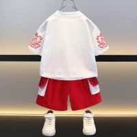 男童汉服套装2024新款洋气夏装风儿童短袖衣服中小童时髦童装
