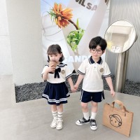 幼儿园园服套装夏季韩版童装短袖儿童polo衫小学生校服英伦风班服