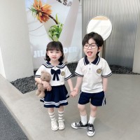 幼儿园园服套装夏季韩版童装短袖儿童polo衫小学生校服英伦风班服