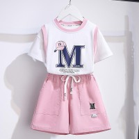 女童夏装运动套装2024夏季装新款洋气儿童休闲宽松短袖童装两件套