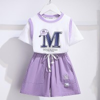 女童夏装运动套装2024夏季装新款洋气儿童休闲宽松短袖童装两件套