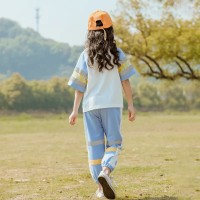 女童运动套装韩版2024夏季儿童装新款短袖夏季儿童洋气宽松两件套