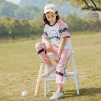 女童运动套装韩版2024夏季儿童装新款短袖夏季儿童洋气宽松两件套