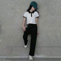 女童夏装新款时尚阔腿裤儿童网红两件套潮