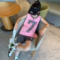 女童篮球服无袖套装女孩洋气运动装中大儿童夏季薄款速干训练服潮