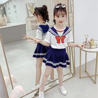 女童套装夏季新款洋气学院风jk制服裙儿童中大童小学生两件套单件