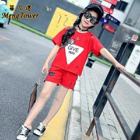 女童夏装套装2024新款洋气网红童装夏季儿童时髦两件套小孩衣服潮