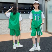 女童夏装运动服2024新款洋气速干衣中大童夏季套装学生篮球服套装
