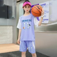 女童夏装运动服2024新款洋气速干衣中大童夏季套装学生篮球服套装