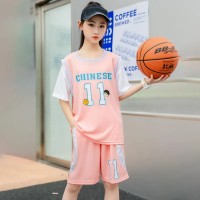 女童夏装运动服2024新款洋气速干衣中大童夏季套装学生篮球服套装