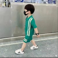 男童夏季套装2024新款儿童短袖两件套男孩子洋气上衣POLO衫两件套