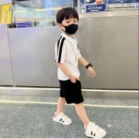男童夏季套装2024新款儿童短袖两件套男孩子洋气上衣POLO衫两件套