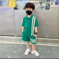 男童夏季套装2024新款儿童短袖两件套男孩子洋气上衣POLO衫两件套