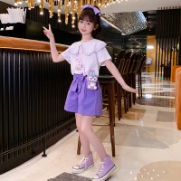 女童夏装套装2024新款时髦儿童网红洋气夏季大童短袖两件套衣服潮