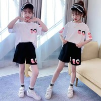 女童运动套装夏装新款时髦洋气儿童2024夏季炸街网红中大童装套装