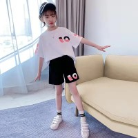 女童运动套装夏装新款时髦洋气儿童2024夏季炸街网红中大童装套装