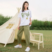 女童夏装套装2024新款韩版时尚中大童两件套女孩夏季洋气短袖潮衣