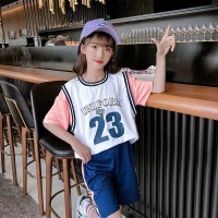 女童篮球服套装2024夏季新款中大童洋气运动两件套女孩时尚夏款潮