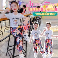 女童套装夏装2024新款儿童网红洋气薄款夏季中大童时髦短袖两件套
