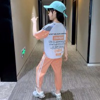 女童夏装网红套装2024新款洋气儿童夏季运动两件套女孩短袖潮童装