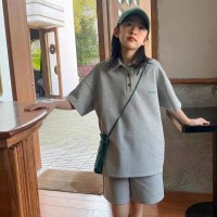 女童夏装套装2024新款时髦儿童休闲童装韩范女大童短袖短裤两件套