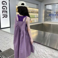 女童连衣裙夏装2024新款女童韩版吊带公主裙女孩背心吊带裙两件套