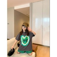 女童短袖中长款t恤裙子2024夏季新款中大童女孩童时尚童装上衣裙