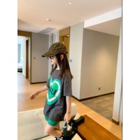 女童短袖中长款t恤裙子2024夏季新款中大童女孩童时尚童装上衣裙