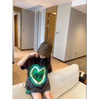 女童短袖中长款t恤裙子2024夏季新款中大童女孩童时尚童装上衣裙