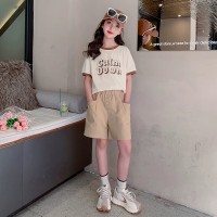 女童夏款套装2024洋气新款儿童夏季休闲薄款短袖短裤女孩网红夏装
