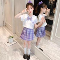 原版质量女童jk制服裙子夏季小学生连衣裙学院风套装女孩百褶裙