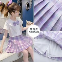 原版质量女童jk制服裙子夏季小学生连衣裙学院风套装女孩百褶裙