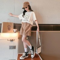 女童夏装套装洋气时髦短裤儿童装2024新款女孩夏季短袖运动两件套