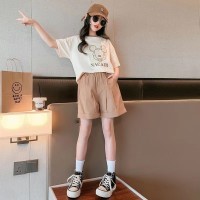 女童夏装套装洋气时髦短裤儿童装2024新款女孩夏季短袖运动两件套