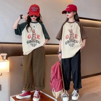 童（含棉）夏季套装2024新款洋气时髦童装儿中大童韩版炸街两件套