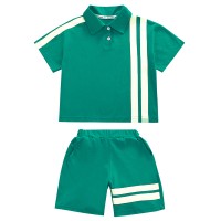 1496#男童夏装套装新款宝宝洋气韩范短袖儿童夏季衣服网红polo衫