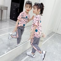 女童套装新款潮2024新款夏装洋气潮流儿童中大童两件套童装女童